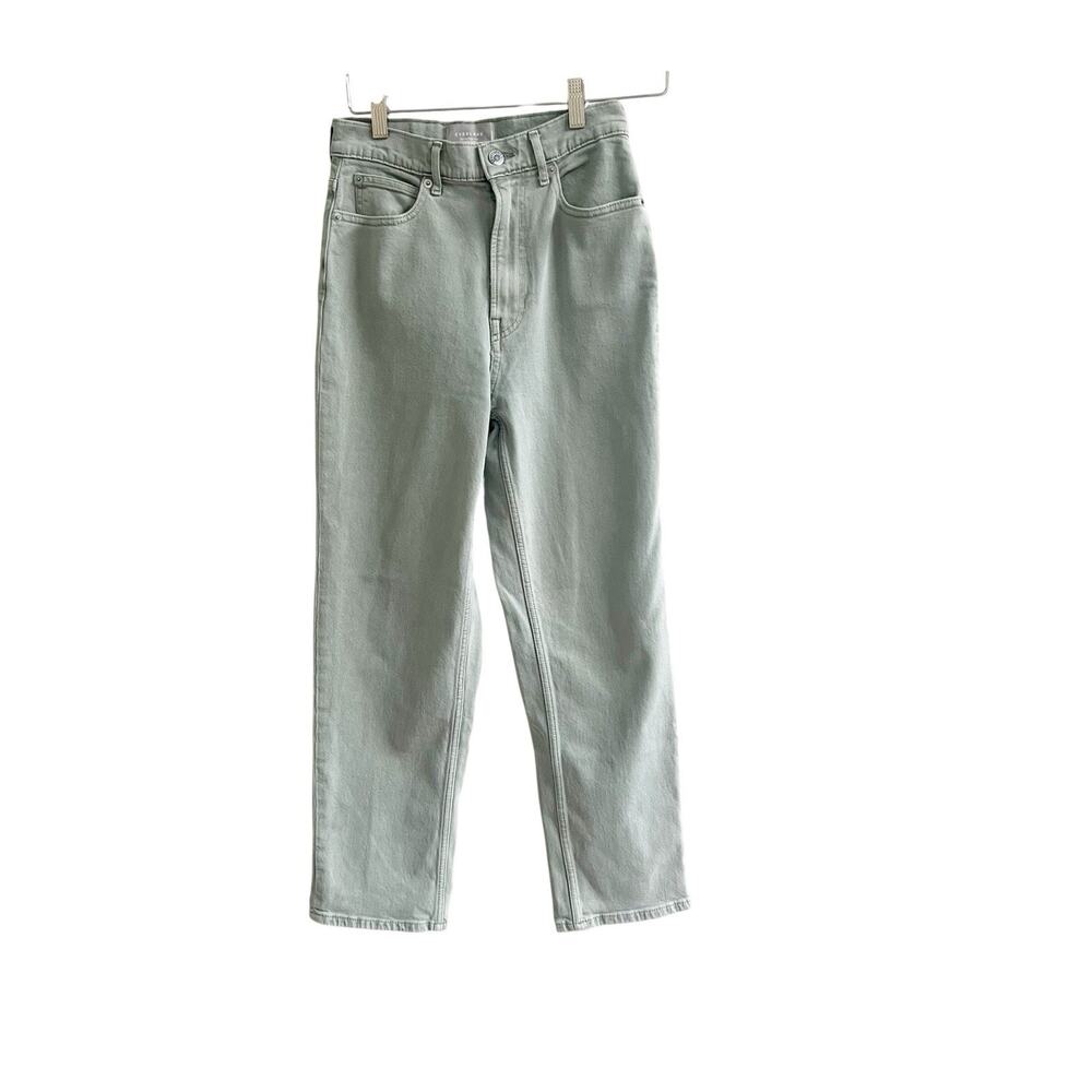 Everlane The Way High Jean Organic Cotton Size 26R Sage Green